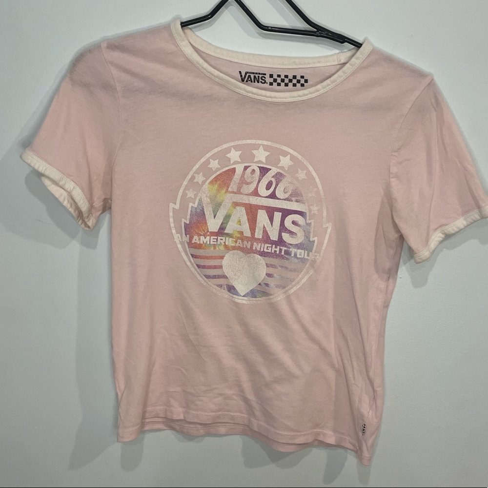 Vans Pink Tee 1966 All American Night Tour